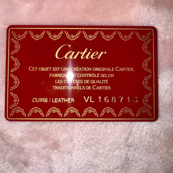 🥂AUTHENTIC🥂Cartier Pink coated Leather Wallet with COA - Picture 3 of 9